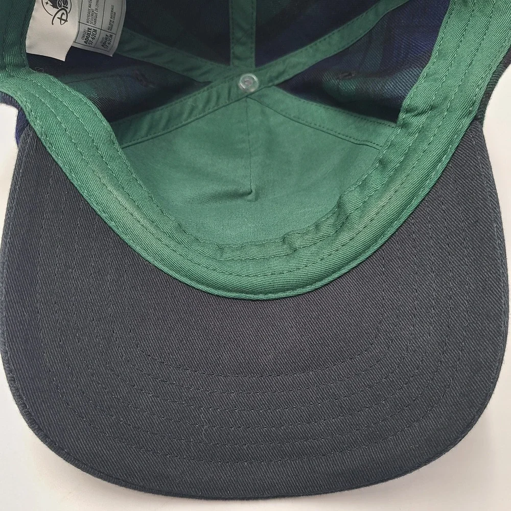 Mickey Mouse Hat‎ Adjustable Disney Blue Green Black Plaid 1928 Logo Casual Men
